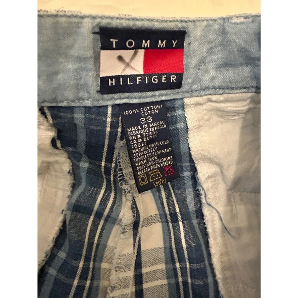 Tommy Hilfiger Vintage mens Plaid Shorts Size 33
